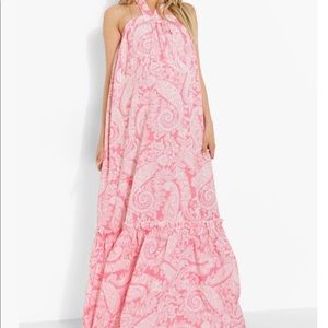 Paisley pink maxi maternity